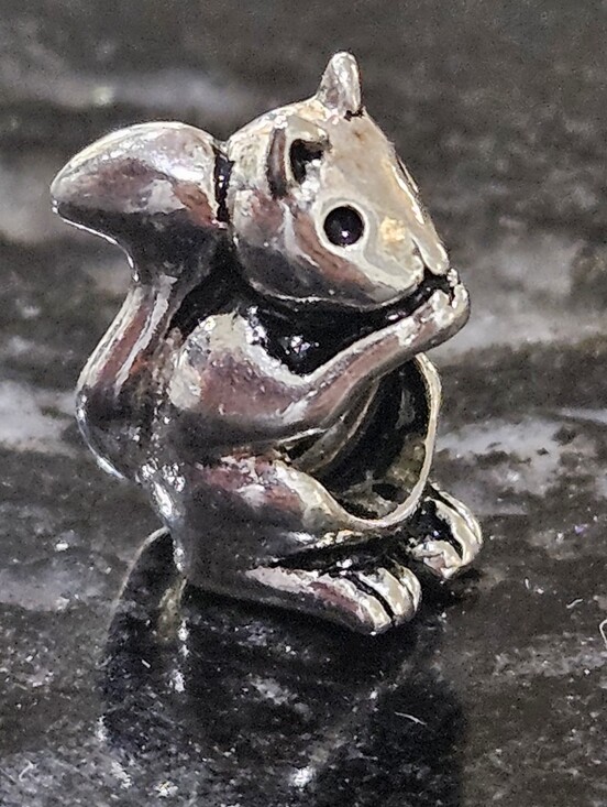 Jewelry - Sterling Silver Squirrel Charm Bead